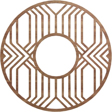 Ekena Millwork Empire Wood Fretwork Pierced Ceiling Medallion, Walnut, 18"OD x 6 5/8"ID x 3/8"T CMWP18X18X0375EPWA